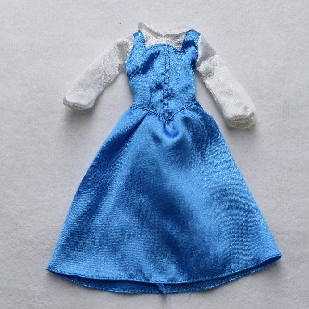 Vintage Disney Princess Beauty and the Beast Belle Barbie Blue Dress